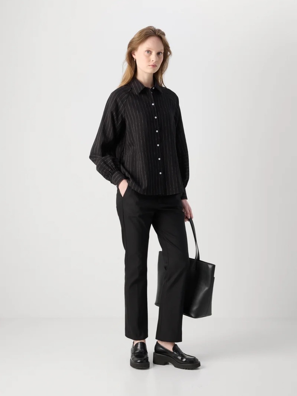 Mos Mosh Como Night cropped trouser pants in black